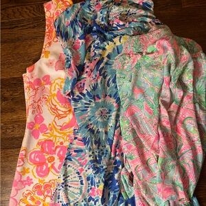 Lilly Pulitzer bundle 2 dresses 1 top Large
